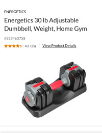 Brand new in box adjustable weights by Energetics