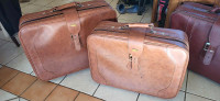 Valise/suitcase Vintage 1970's brown leather
