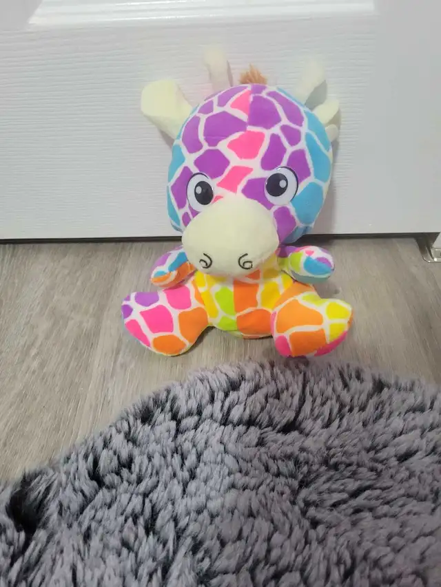 Neon Multi-Coloured Plush Giraffe in Toys in Oshawa / Durham Region - Image 2