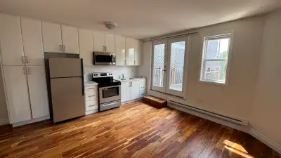 A renovated one-bedroom with its own private rooftop walkout deck - the rare Annex find where your m...