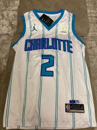 Lamelo Ball NBA Jersey #2 Charlotte Hornets - White and teal , 