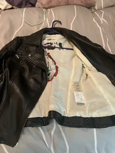 leather jacket , View more