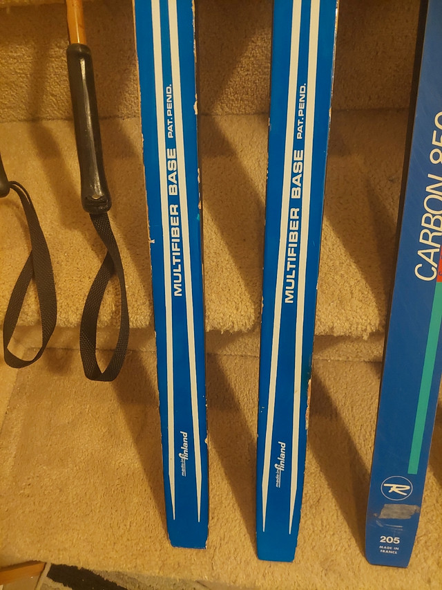 190cm & 205cm Cross Country skis w/bamboo ski poles, great shape in Ski in Calgary - Image 2