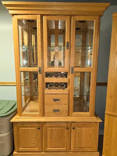 SOLID OAK BUFFET & HUTCH, View more