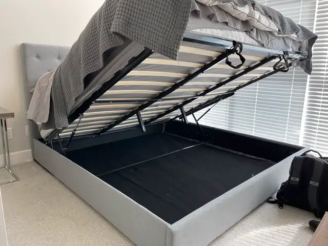 BNIB lift up storage bed with hydraulic lift  in Beds & Mattresses in Chilliwack - Image 9