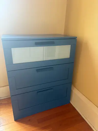 commode 3 tiroirs bleue, View more