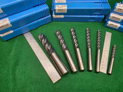 Set of Brand New SGS-Kyocera Solid Carbide Endmills (6pcs), View more