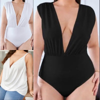 Plus Draped Solid Cami Top and white  and also a black bodysuit