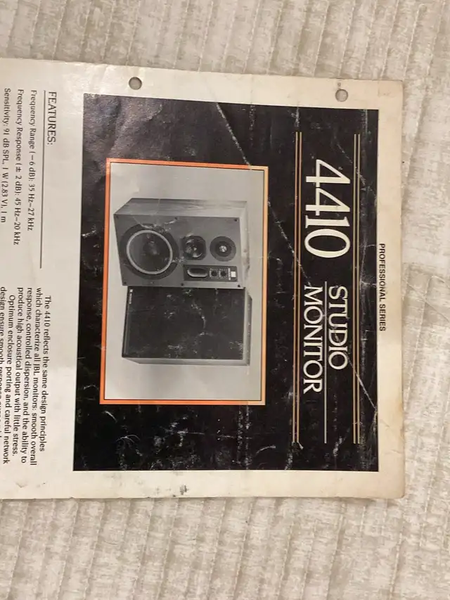 JBL 4410 monitors speakers  in Speakers in Markham / York Region - Image 3