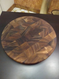 Round End-Grain Cutting Board crate and barrel