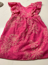 Pink embroidered dress 