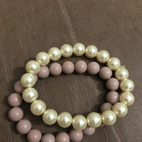 Lavender and pearl bracelets