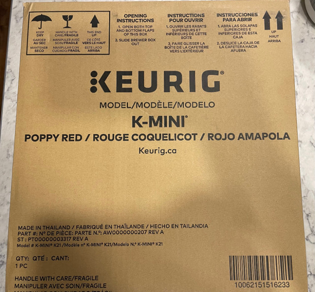 Brand new Keurig K-Mini Coffee Maker K-Cup Poppy Red in Coffee Makers in Kitchener / Waterloo - Image 2