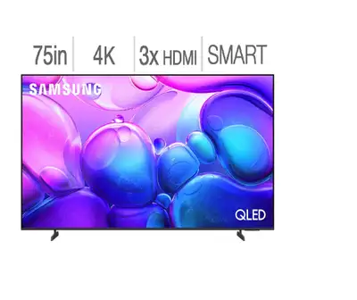 SAMSUNG-Q LED TV-75"ULTRA HD-4K-SMART-INBOX-warranty-$799-no tax, View more
