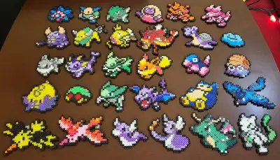Pokémon Shiny Perler Sprite Set – Gen 121–150 Handmade Collectio, View more