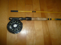 Canne peche mouche, saumon brochets, 8, Fly fishing rod reel