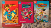 Vintage DC Tape Books-Superman-Wonderwoman-Charlie Brown
