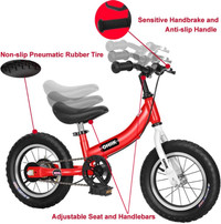 Balance Bike + Pedals: 2 in 1 for Kids 2-6 Years Old