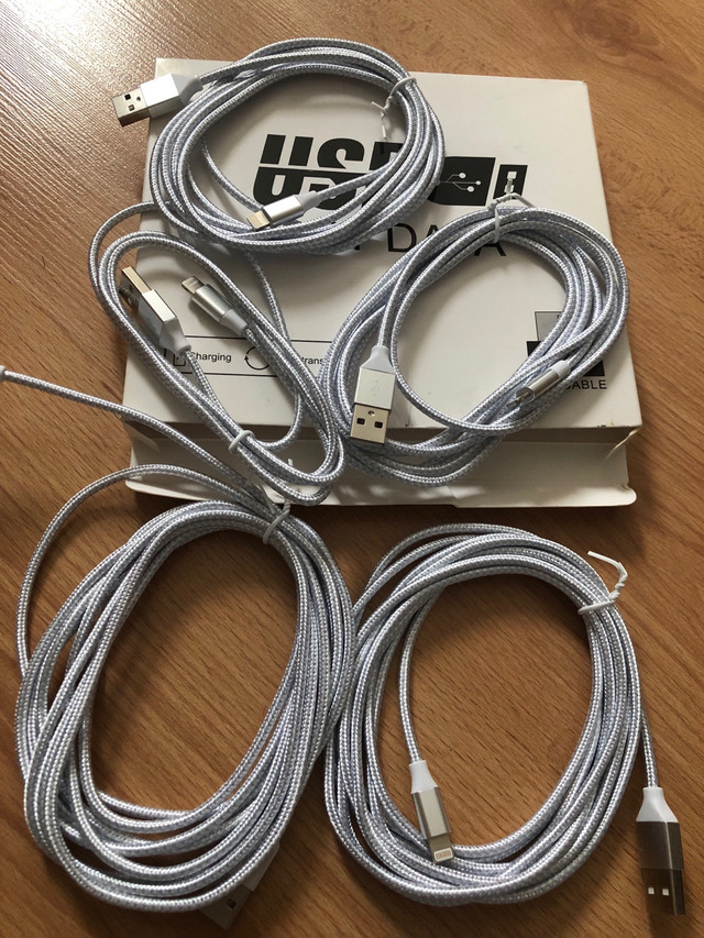 5-Pack of Lightning USB Charging Cables for iPhone & iPad in General Electronics in Windsor Region