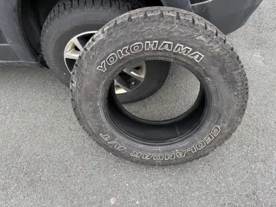All Terrain Tires $40 each or $160 for all 4, Size - LT 245/70R17, Tire Tread - Two measure at 12/32...