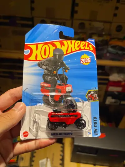 2025 Hot wheels Honda Motocompo red bike/motorcycle, View more