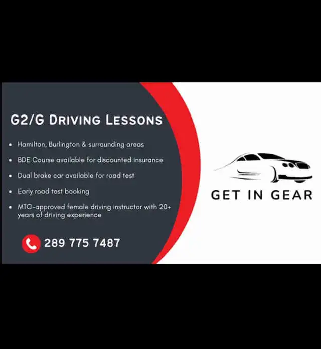 G2/G Lessons in Hamilton and Burlington 