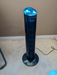 29" Oscillating 3 speed tower fan with remote