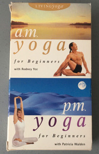 AM Yoga & PM Yoga For Beginners Box 2 Video Cassettes VHS