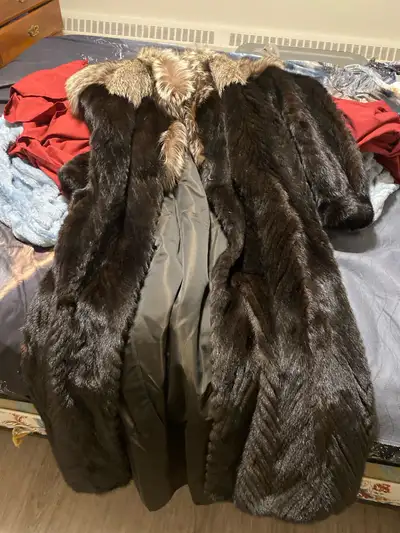 woman’s full length fur coat, View more