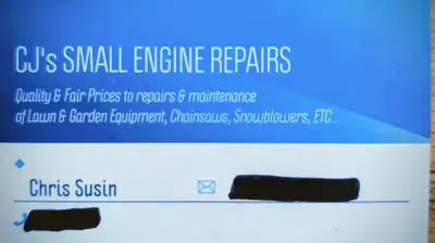 CJ's Small Engine Repairs and Sale's Repairs to all makes of Lawn & Garden equipment - portable gene...