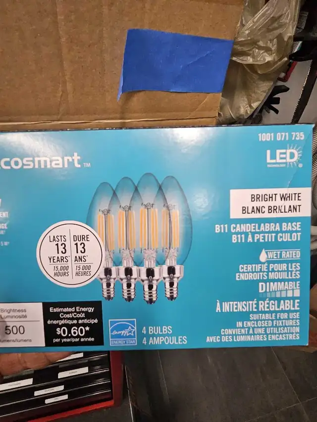 Ecosmart led chandelier light bulbs in Indoor Lighting & Fans in Markham / York Region - Image 2