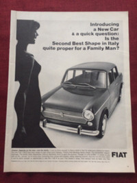 1966 Fiat 1100 R Sedan Original Ad