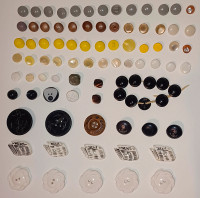 88 Vintage Assorted Buttons Anchors - News - Designer - Doll Eye