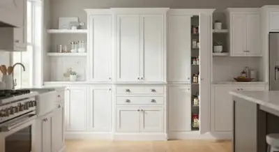White Shaker Pantry Cabinets, View more