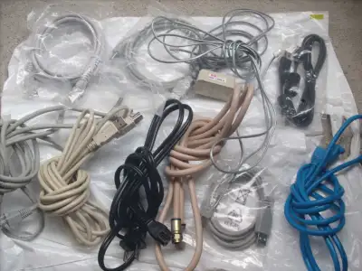 Gently used cables, wires, adapters 4422, 5444,80, 0615-20, 0704, View more