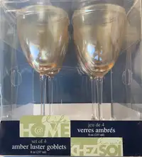 Amber Luster Goblets