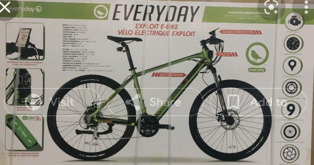 Everyday    Exploit - Electronic    Bicycle EBIKE in Cruiser, Commuter & Hybrid in Mississauga / Peel Region