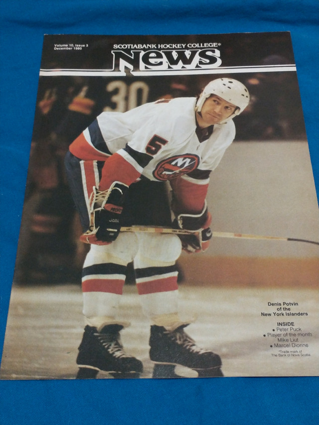 Dec 1980 Scotiabank Hockey College News Denis Potvin in Arts & Collectibles in City of Toronto