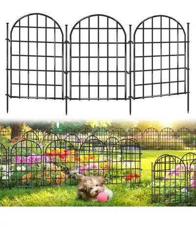 32.5 ft(L) x 22 in(H) Garden Fence, 30 Panels Arched No Dig Fenc, View more