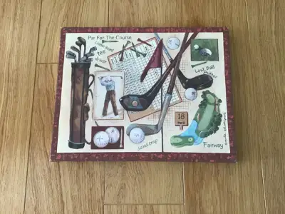 Canvas picture - collage of golfing items, View more