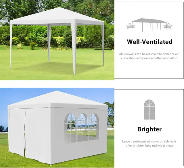 10'x10' Outdoor Canopy Tent Patio Gazebo Party Wedding Tent in Patio & Garden Furniture in Mississauga / Peel Region - Image 7