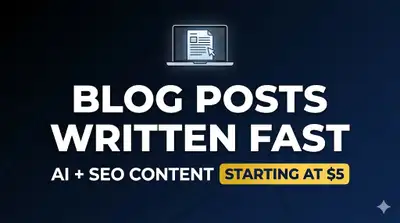 I will write blog posts and ads using AI – fast and affordable, View more