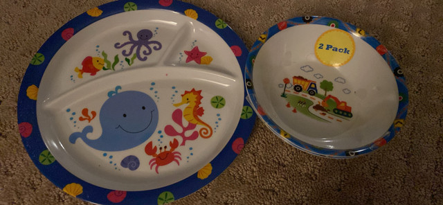 New Toddler feeding plate and bowls x2  in Feeding & High Chairs in Edmonton