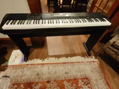 Casio piano keyboard hardly used, View more