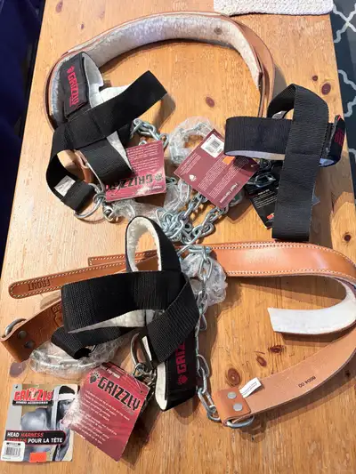 5 (five) NEW Grizzly Fitness head harness , View more
