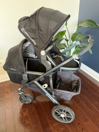 UPPABaby Vista Stroller with Toddler Seat and Bassinet 