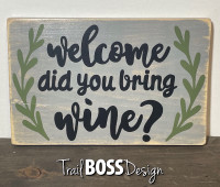 Rustic Hand Painted Wood Sign