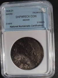 Italian states silver shipwreck coin