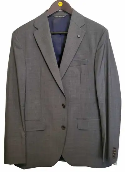 ​JACK VICTOR, Super 100’s Light Grey Italian Wool Sport (40), View more