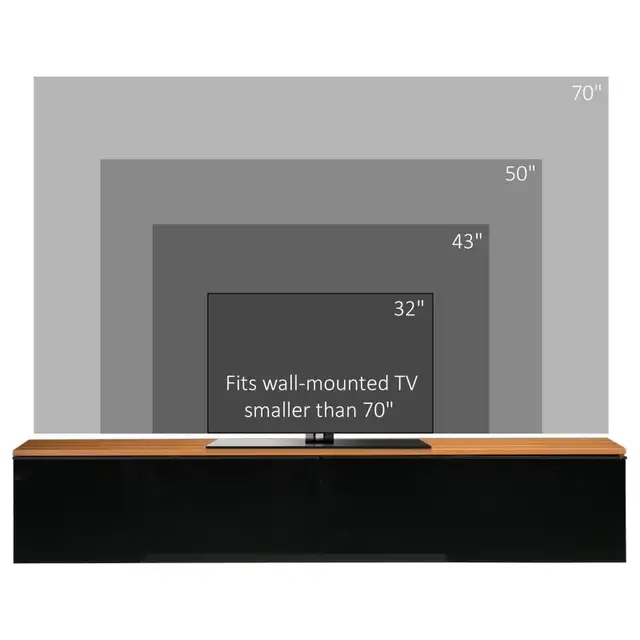 Wall Mounted TV Stand, Floating TV Cabinet for up to 70" TVs wit in TV Tables & Entertainment Units in Markham / York Region - Image 6